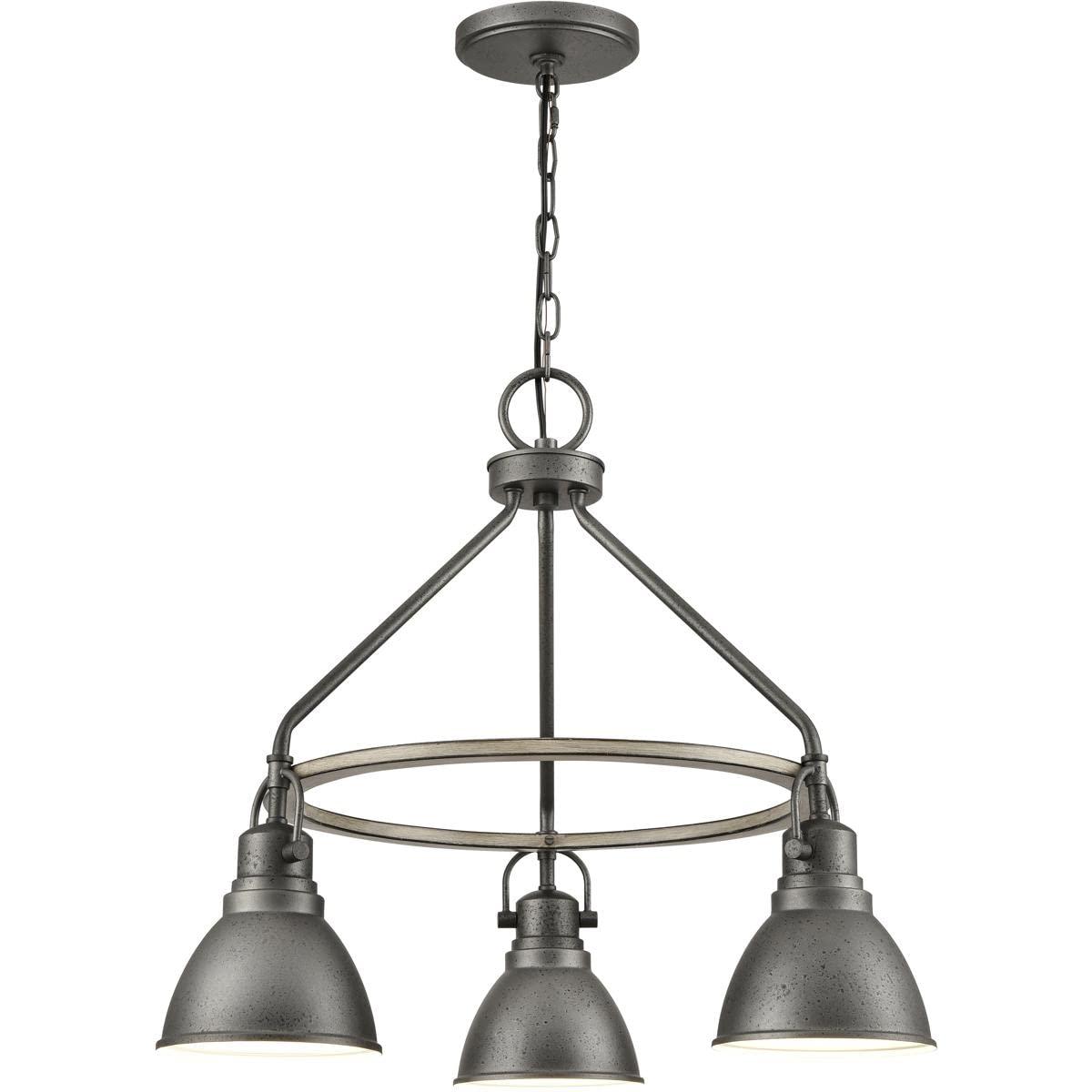 Elk Home North Shore 3-Light Outdoor Pendant, 24'' Wide, Iron Finish, Alloy Steel
