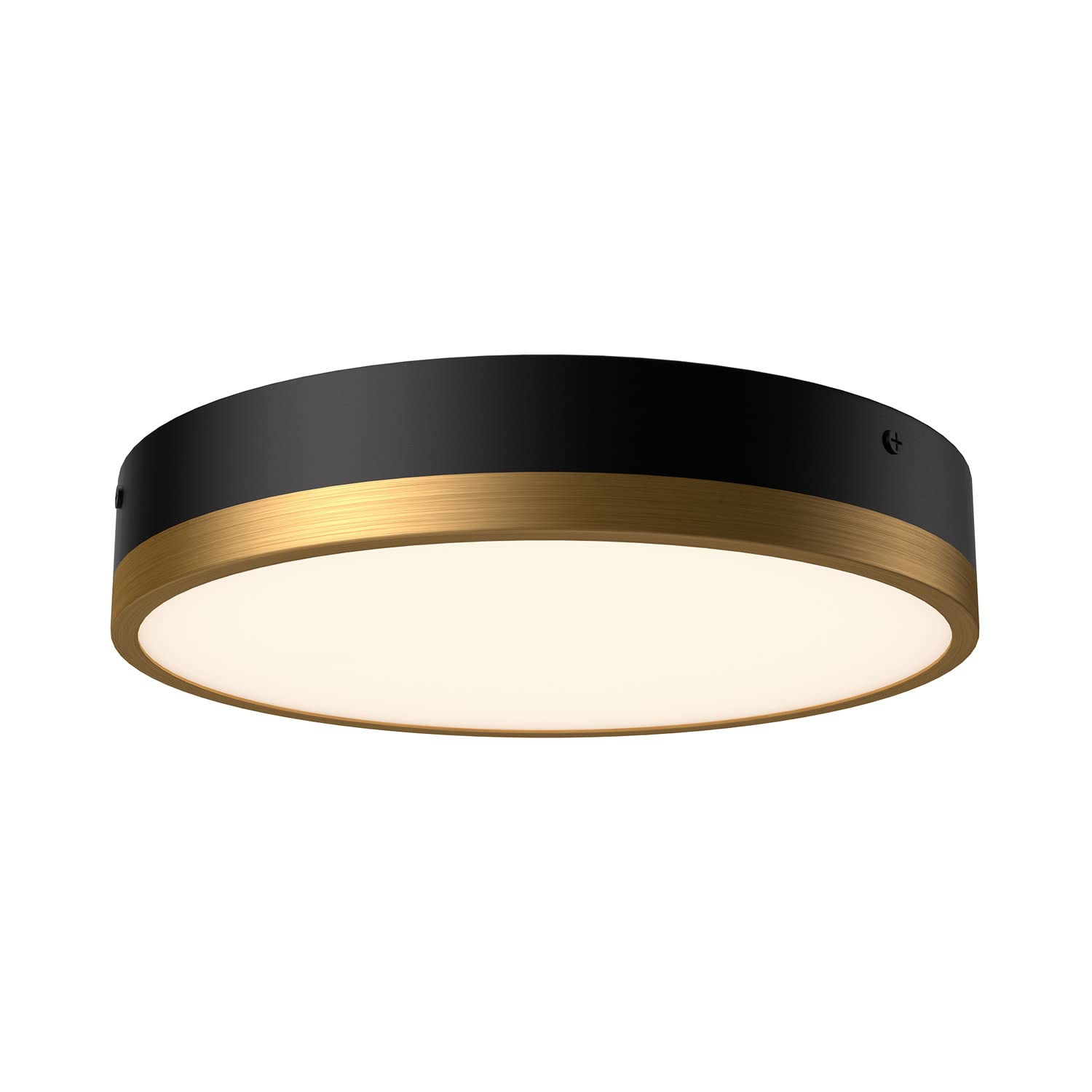 Alora Lighting FM554211AGMB Adelaide - 26W LED Flush Mount-2 Inches Tall and 11.13 Inches Wide, Finish Color: Aged Gold/Matte Bl