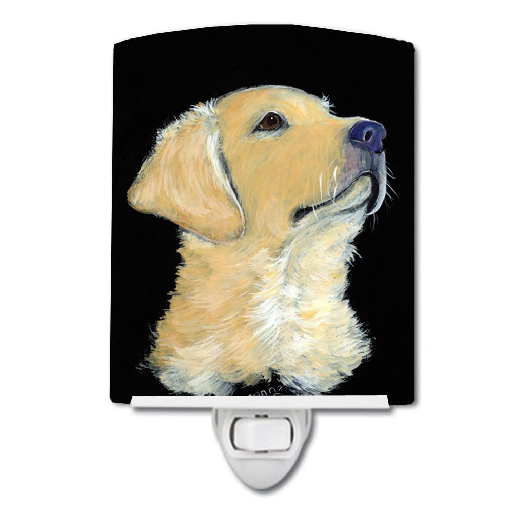 Caroline'S Treasures Ss8960Cnl Golden Retriever Ceramic Night Light Compact, Ul-Certified, Ideal For Bedroom, Bathroom, Nursery, Hallway, Kitchen, 6X4X3, Multicolor