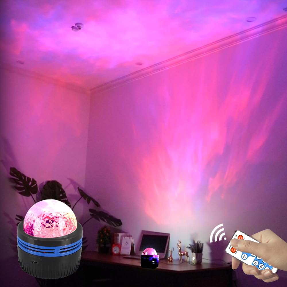 4 In 1 Northern Lights And Ocean Wave Projector With 28 Effects Of Galaxy Light For Game Rooms, Parties, Light Projector For Bed