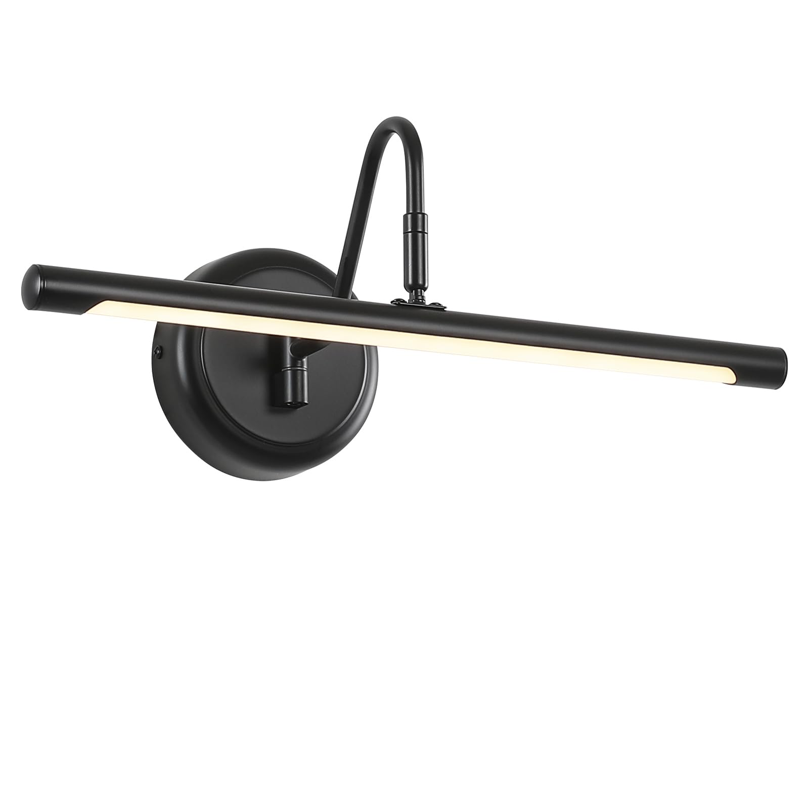 JOOSENLUX LED Picture Light Hardwired Matte Black Modern Picture Lights for Paintings 16.54 Inch Long Swing Arm Metal Art Ligh