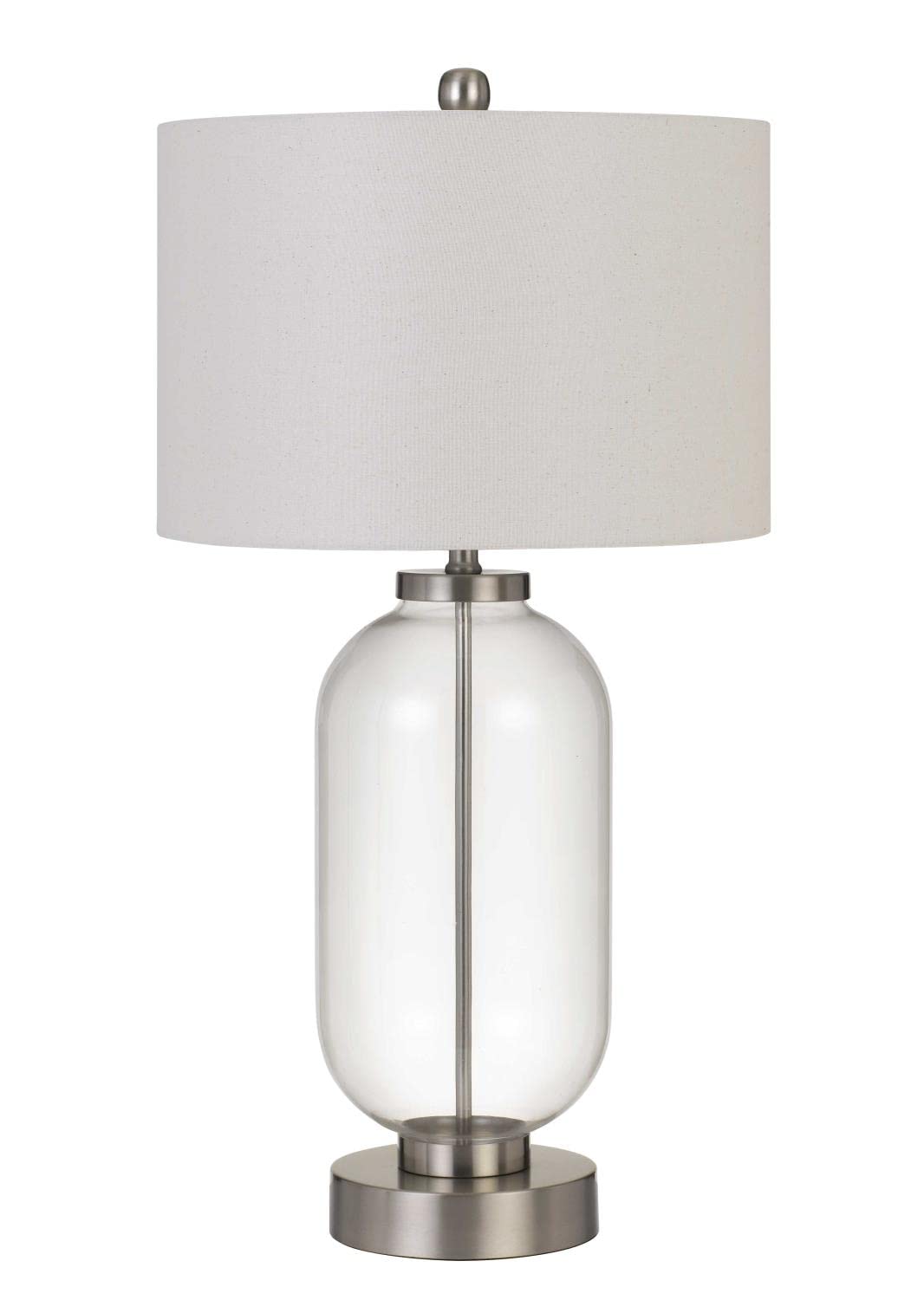 Cal Lighting BO-2905TB-BS Transitional One Light Table Lamp from Sycamore Collection in Pewter, Nickel, Silver Finish, 18.00 inches