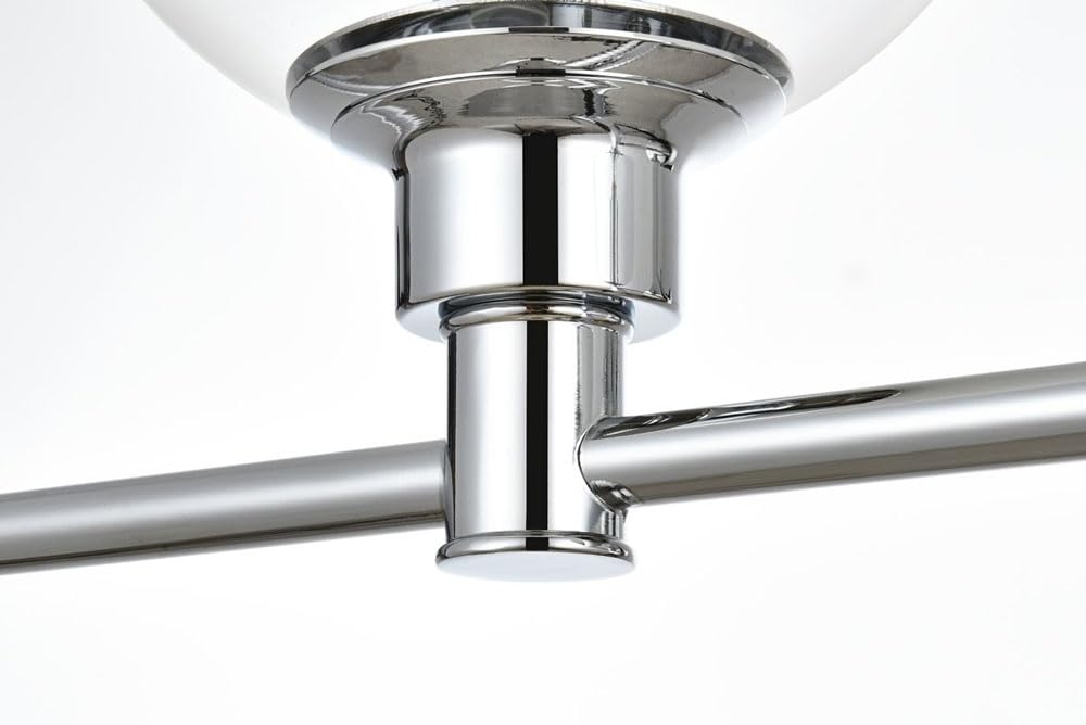 Living District Jaelynn 5-Light Iron & Glass Bath Sconce in Chrome/Clear