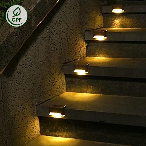 SOLPEX Solar Deck Lights 20 Pack, Waterproof LED Step Lights, Warm White, for Stairs, Fence, Yard, Patio, Model 8615