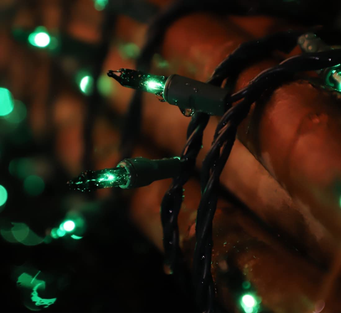 Lamphome Super-Bright Extendable Green Christmas Lights Decoration 300Lights 63.8Ft(2Pk Of 150L) Ul Certified Mini Bulb String Lights Set For Outdoor Christmas Tree Garden Holiday Party Patio Decor