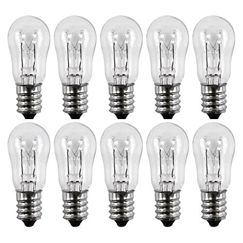 CEC Industries S-6 Bulbs, 120V, 10W, E12 Base, Model 10S-6, Box of 10