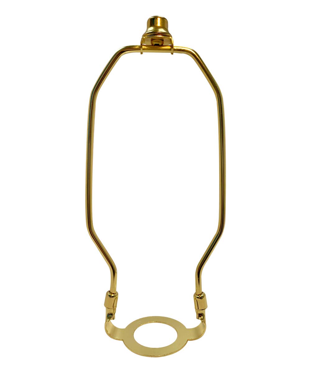 HomeConcept Slip UNO Adapter for 12in Lampshade, 9in Harp, Brass, Steel, Fits 1 7/16in Opening