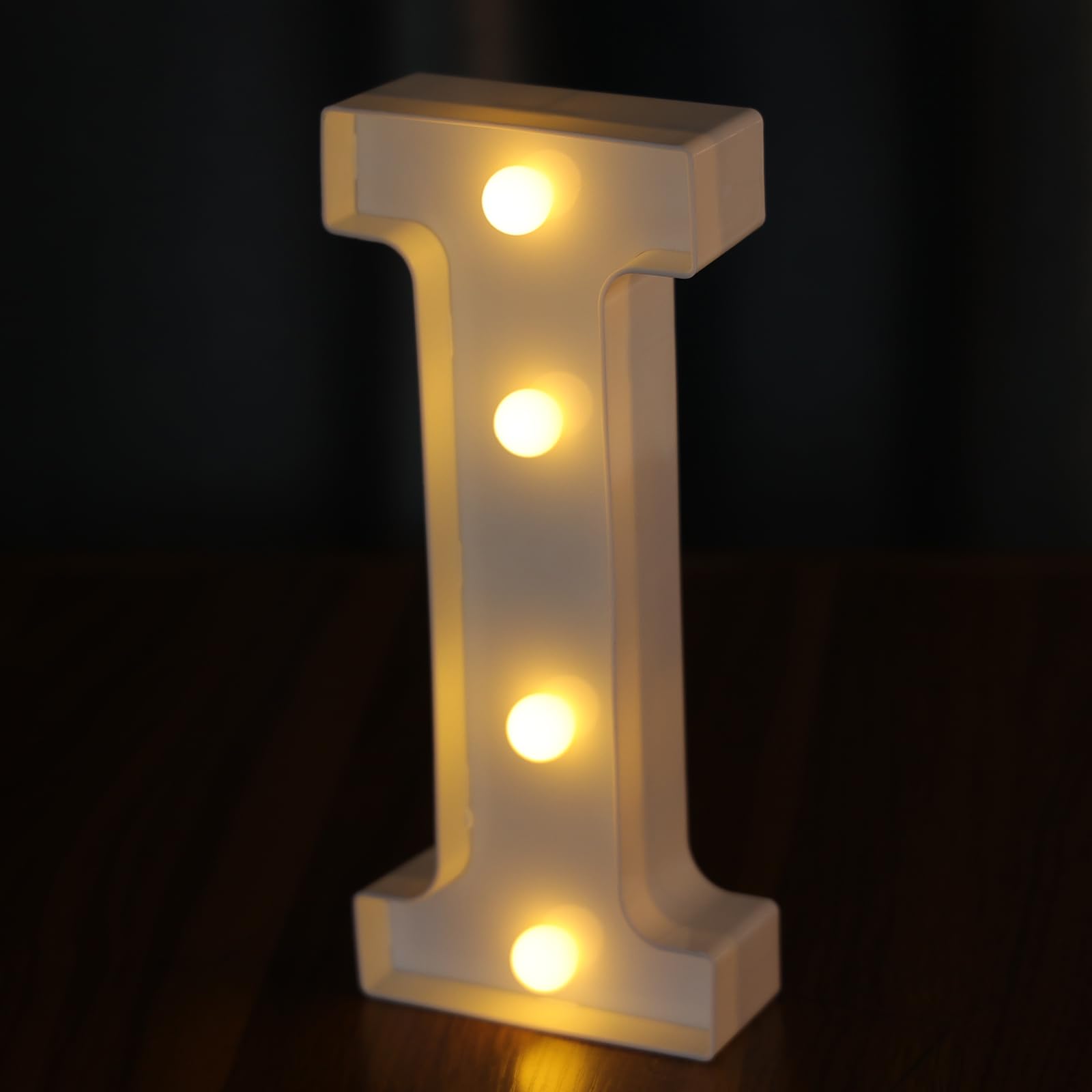 IFDGCTK Light Up Letters, LED Alphabet Marquee, Battery Powered, Warm Light - Decorative Home Decor (I)