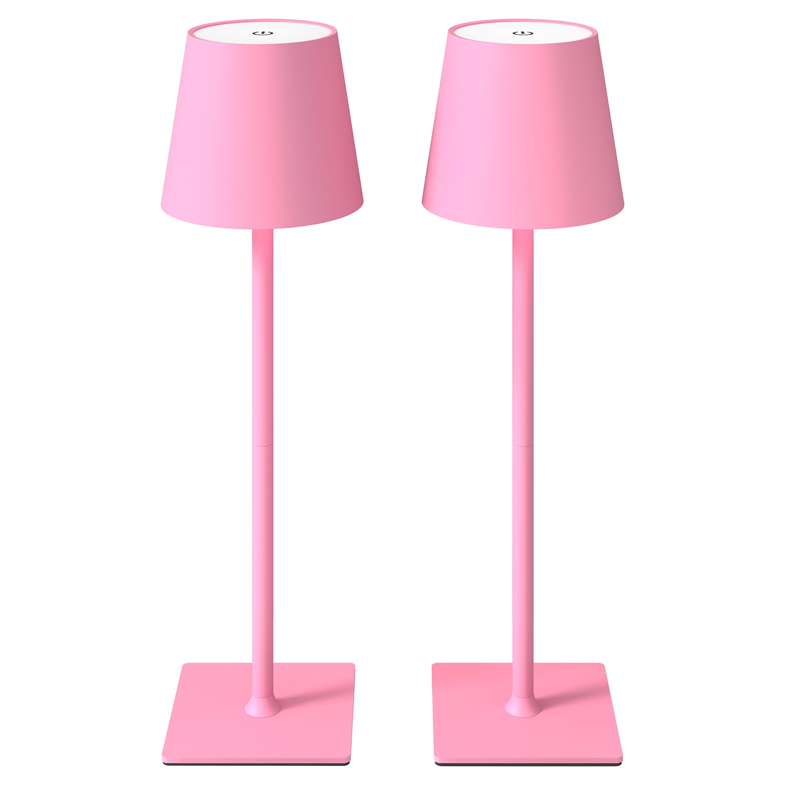 CHLORANTHUS Cordless Table Lamps, Stepless Dimming, 5000mAh Battery, Pink 2 Pack, Model: table-lamp -15