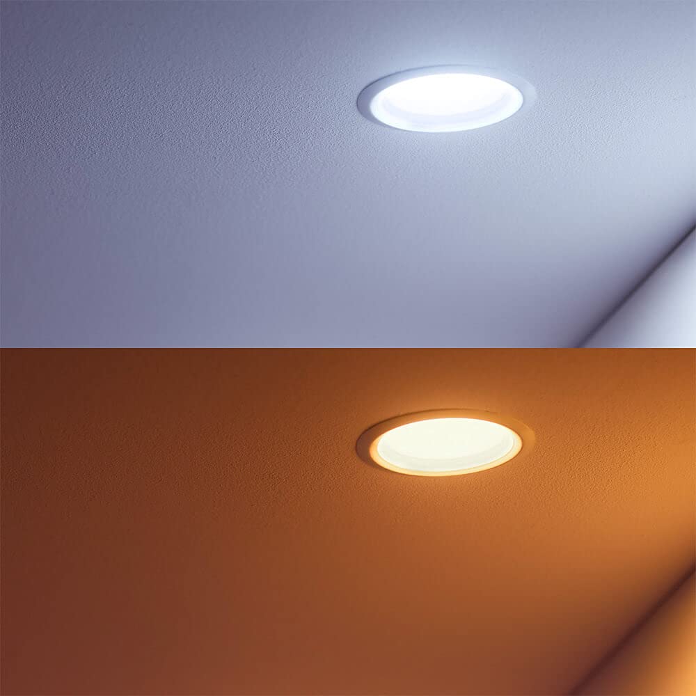 Philips Hue White Ambiance Smart Retrofit Recessed Downlight 4'', Bluetooth & Zigbee Compatible (Hue Hub Optional), Smart Ceilin