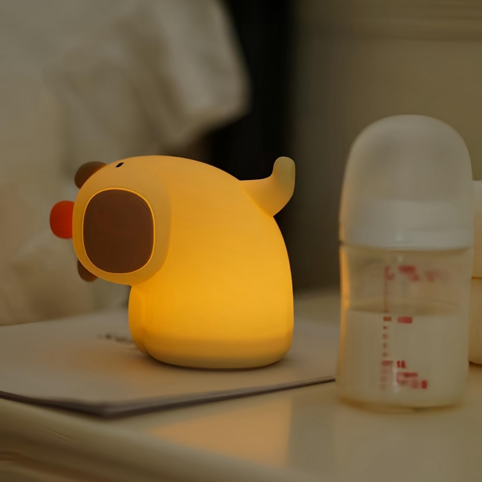 ANGTUO Capybara Night Light, Silicone Lamp, Cute Room Decor, Model 241240Y00001ANUN, Color Capybara - 03
