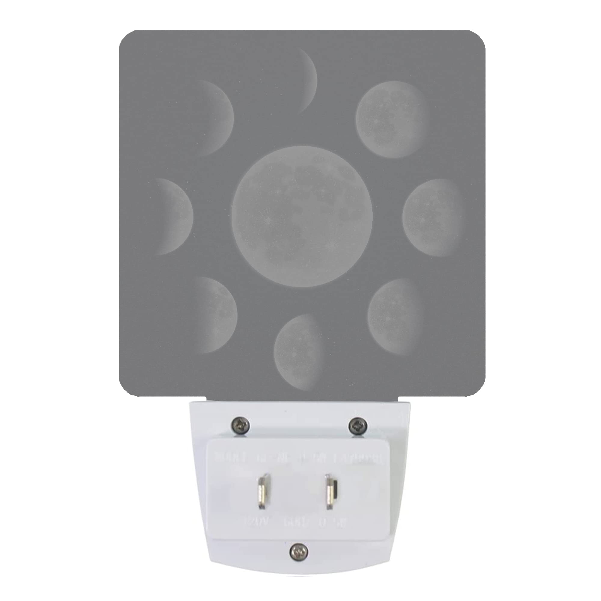 Smoaffly LED Night Light Plug-in, Auto Sensor, Dusk-to-Dawn, Moon Phases Decor for Nursery, Model XD-FXYD-LST09