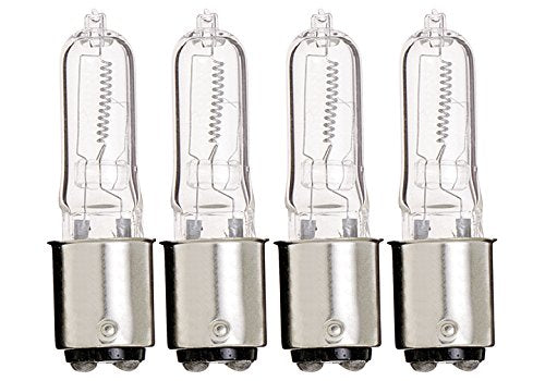 (Pack Of 4) Q150Cl/Dc - 120-Volt - Halogen Jd Type T4 - Ba15D - Dc Bayonet Base - 150-Watt - Clear Light Bulbs