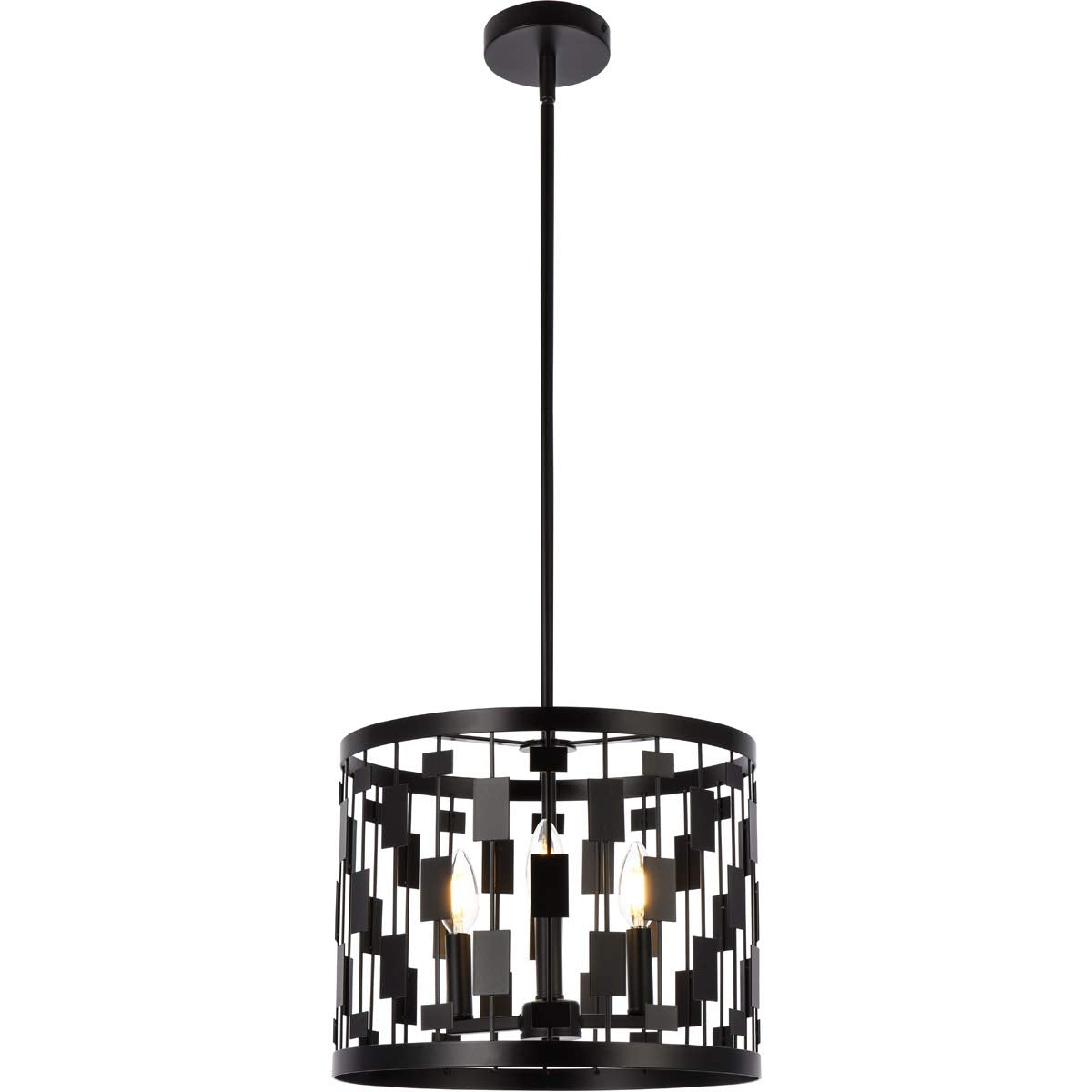 Living District Indoor Modern Home Decorative Bright Ceiling Levante 3 Lights Pendant in Black