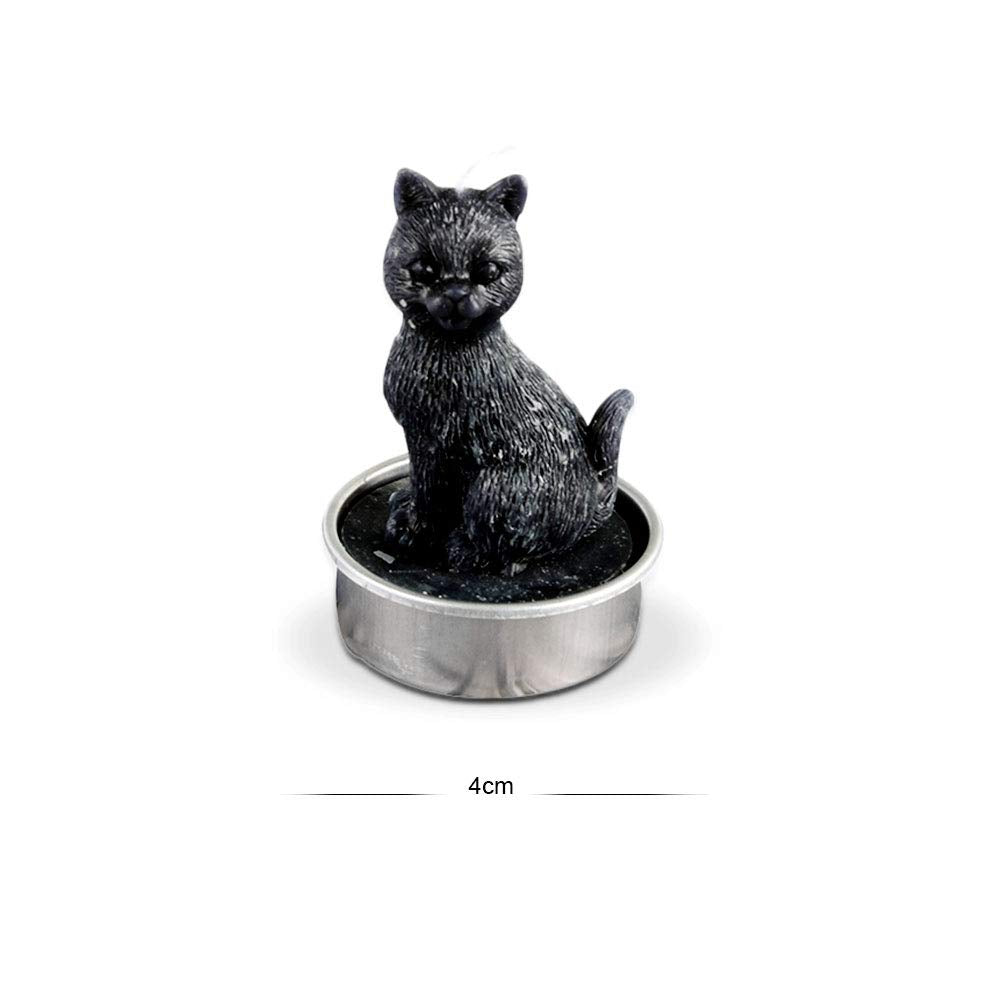 Ornerx Black Cat Tealight Candles Home Decor Set Of 12