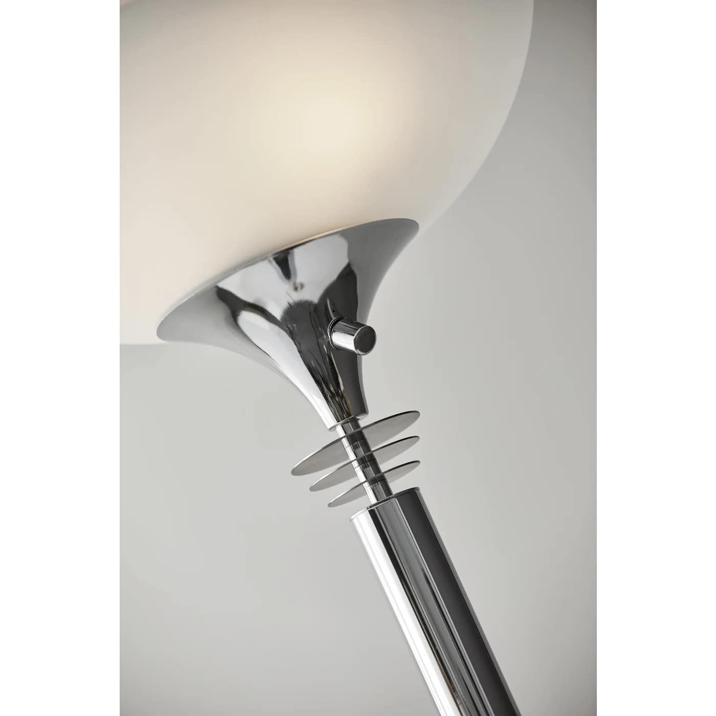 Adesso Floor Lamp 300W Torchiere, Chrome Finish, Model 5120-22, Metal Construction