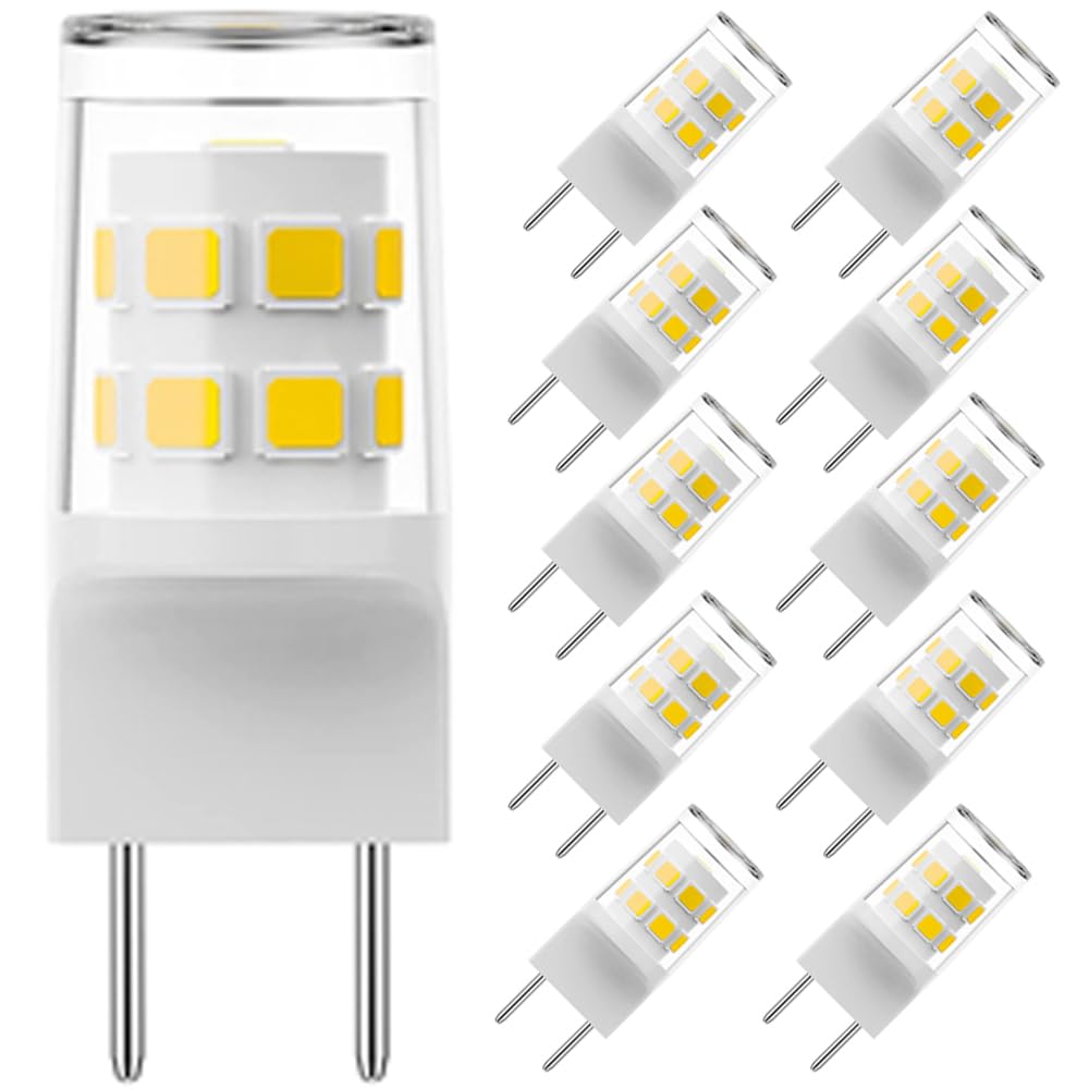 Fglyniy G8 Led Bulb 3W Equivalent To G8 Halogen Bulb 20W-25W, T4 Light Bulb Bi-Pin G8/Gy8.6 Base, G8 Bulb Daylight White 6000K, 