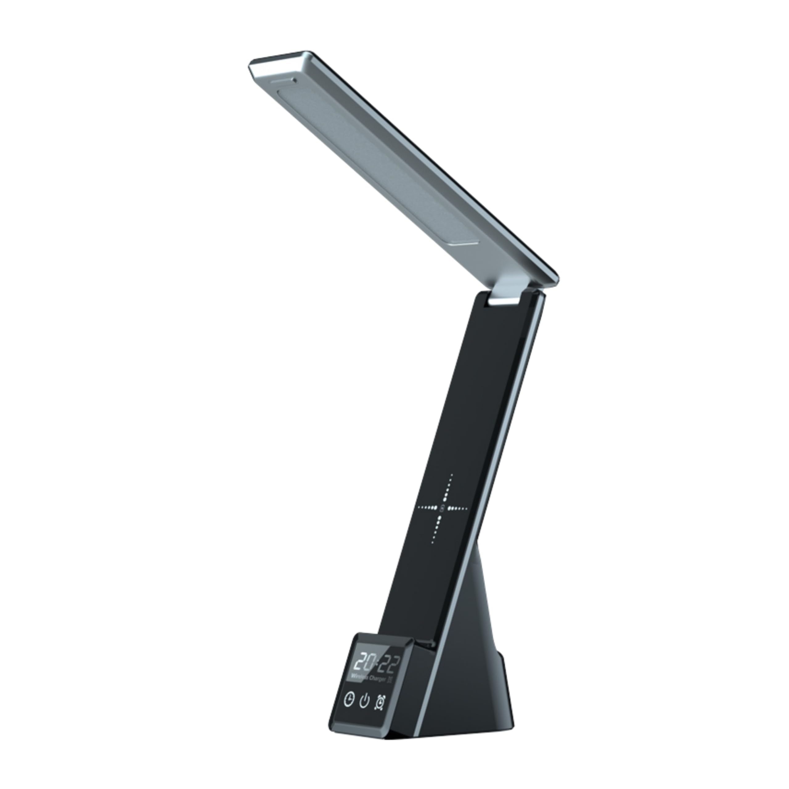 LumiCharge Charging Station with Clock - Lumi Mini 7-in-1 Multifunctional Desk Lamp with Wireless Charger Alarm and Smart Clock 
