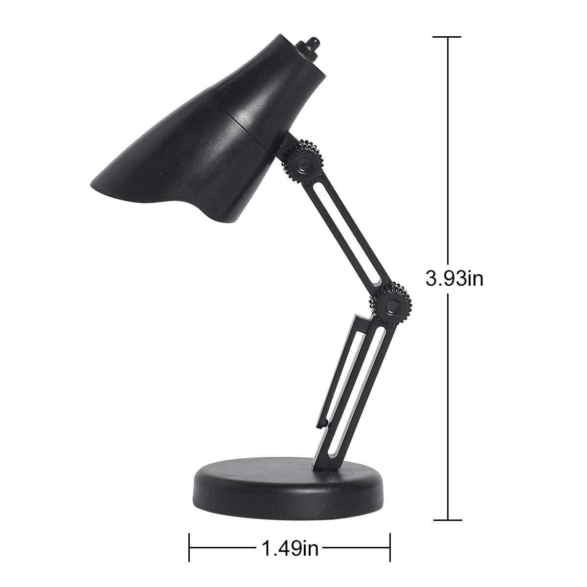 Omeet LED Mini Table Lamp - Foldable Night Reading Light, Portable, Eye Protection, Model OMNLA114A, Color LD01 Black