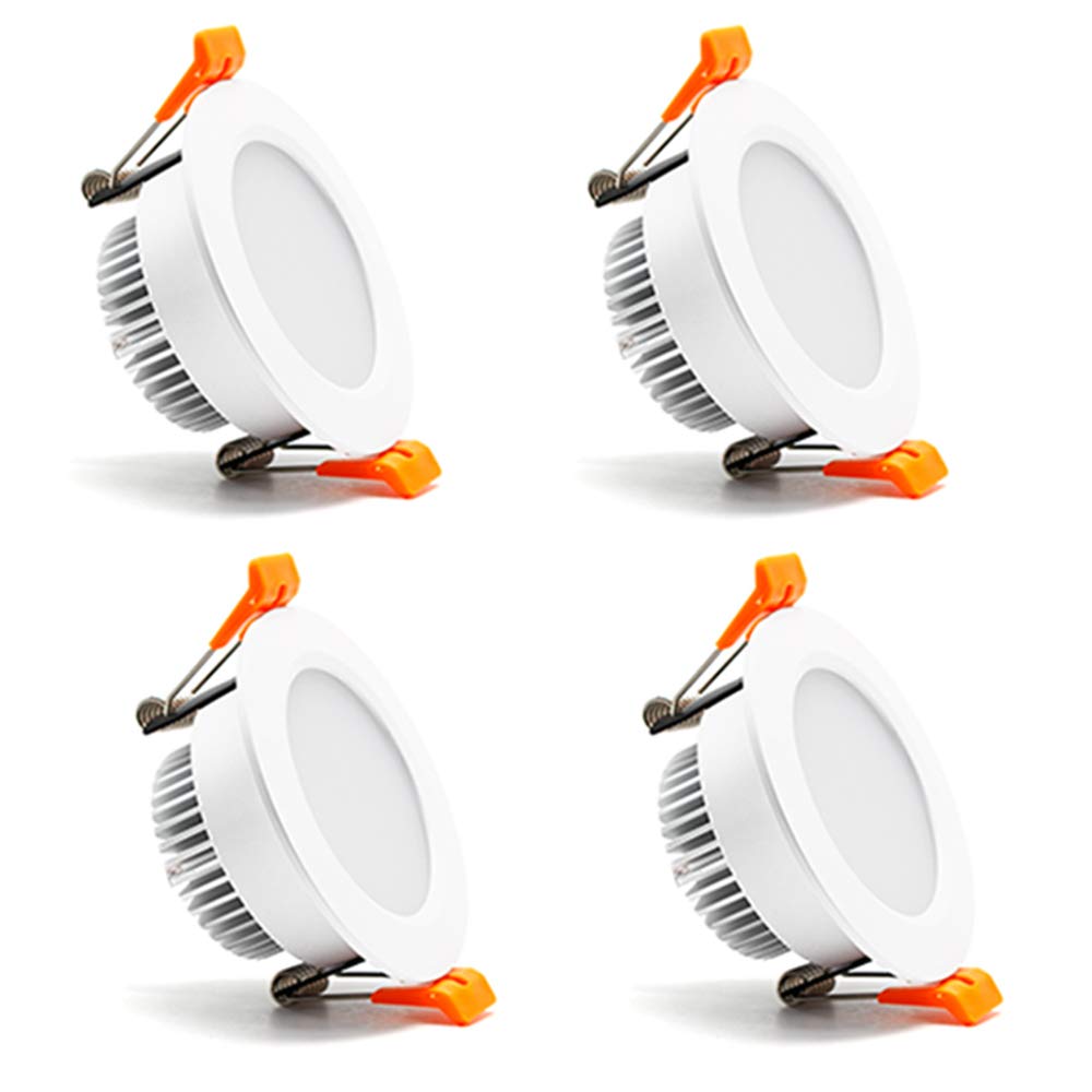 LEDLightsWorld 2.5 Inch Dimmable LED Recessed Lighting 5W Retrofit Downlight 3000K Warm White 4 Pack