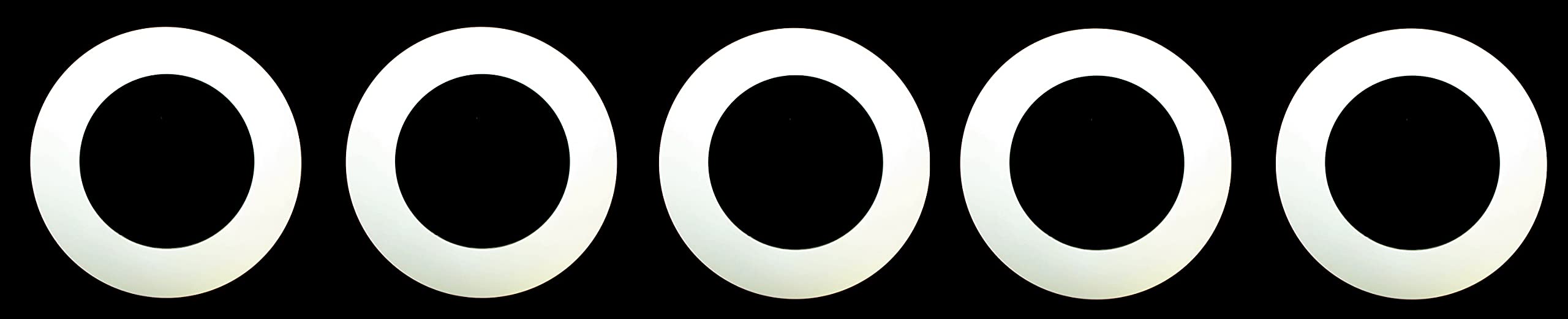 Plastic 4.25&quot; Light Trim Goof Ring for 4&quot; Inch Lighting Fixture Recessed Can (5, Off-White)