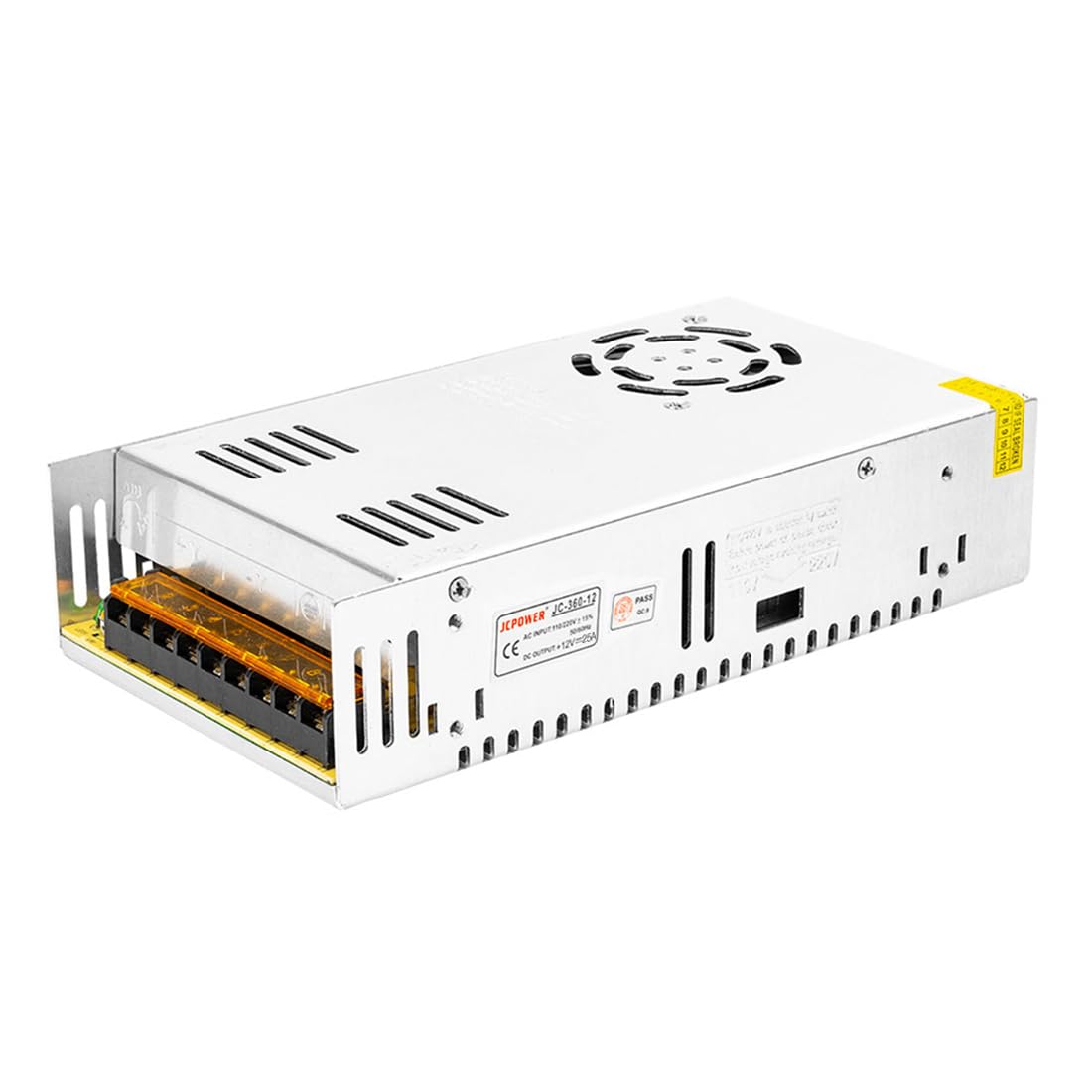 BTF-LIGHTING AC100-240V to DC12V 25A 300W Power Supply Adapter for LED Strip, CCTV, Security System