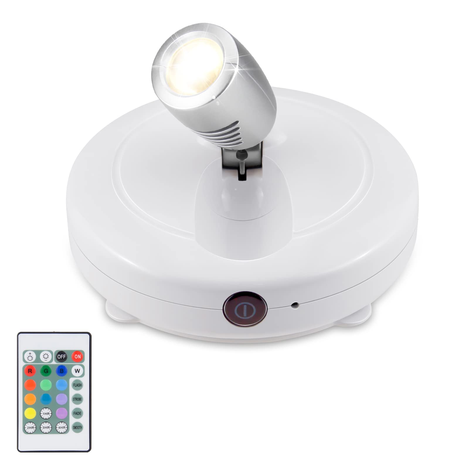 LUXSWAY LED Spot Lights Indoor,Battery Operated Accent Picture Light,12 Colors Changing Spotlight, Dimmable Uplight,Stick on Lig