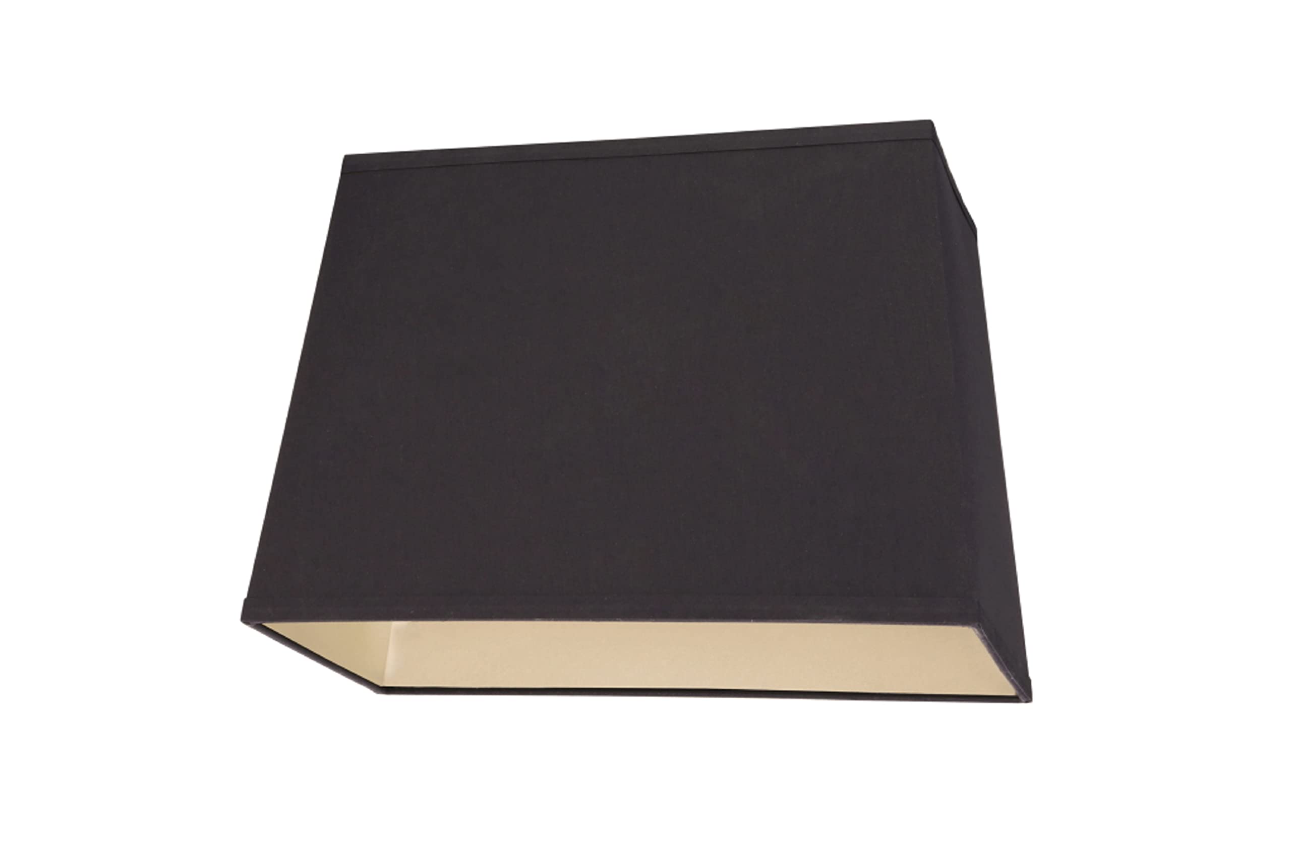 Aspen Creative 36081 Transitional Rectangle Hardback Shaped Construction Black, Wide (12&quot; + 6&quot;) X (14&quot; + 8&quot;) X 10&quot; Spider Lamp Shade, X X