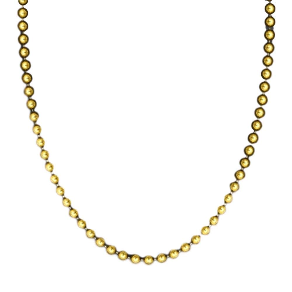 blinkee Mardi Gras Necklace, Smooth Round Opaque Bead, Gold, Pack of 12, One Size, Model A400, Plastic Material
