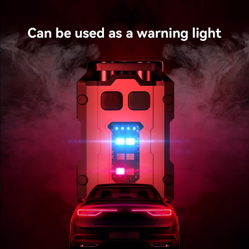 WARSUN SQ10 Mini EDC Flashlight - Magnetic Rechargeable Cap Light with Back Clip, COB Wide Beam, Compact Light for Work, Camping