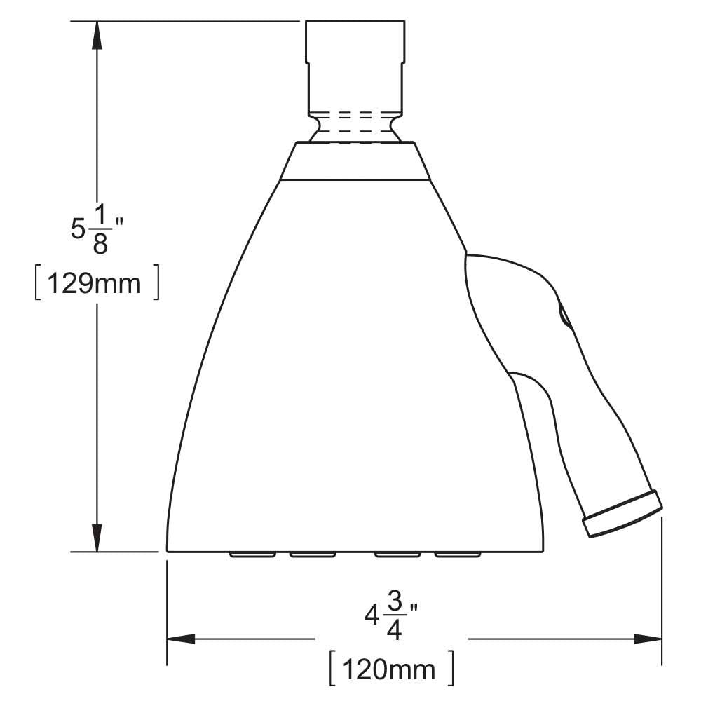 Speakman S-2251 Signature Icon Anystream High Pressure Shower Head, 2.5 GPM, Solid Brass, Polished Chrome Finish