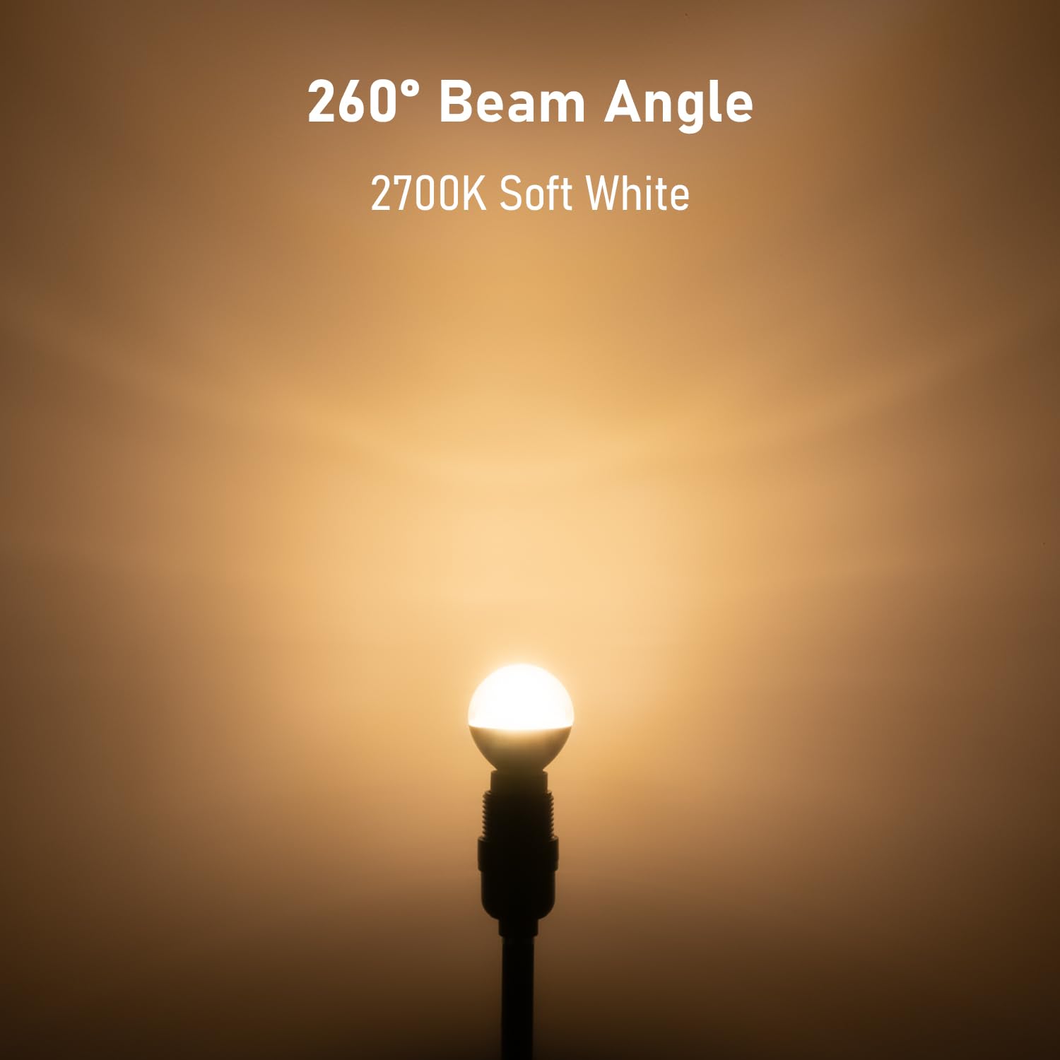 Maelsrlg G16.5 Light Bulb Led, 60W Equivalent, Small Round Light Bulbs, E12 Candelabra Base, Dimmable, Soft White 2700K, 7W 600