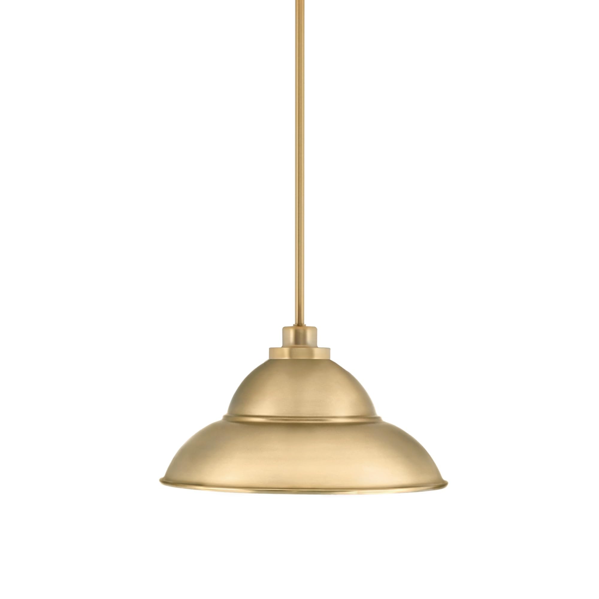 Toltec Lighting Odyssey Mini Pendant, New Age Brass Finish, 13in Double Bubble Shade