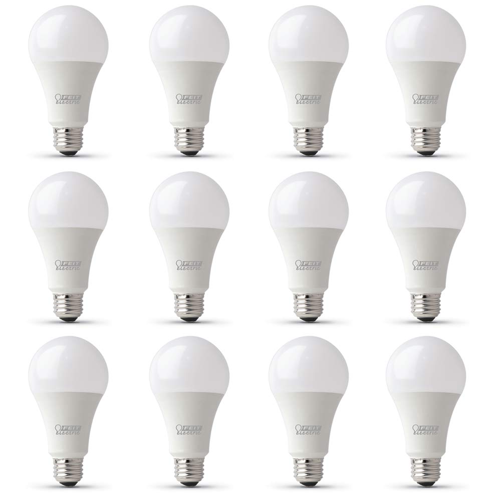 Feit Electric A19 100W Equivalent Led Light Bulbs, Dimmable Led Bulbs, 3000K Bright White, 1600 Lumens, 22 Year Lifetime, Cri90,