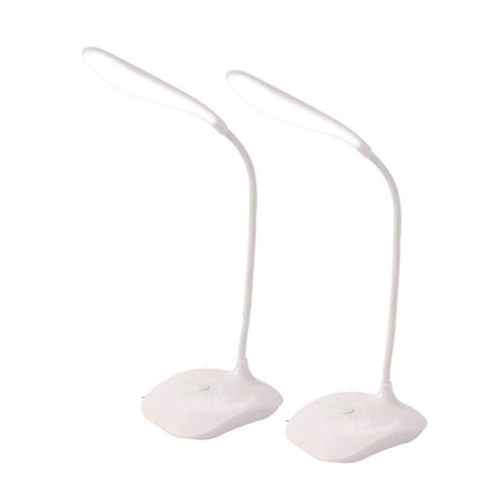 LED Table Lamp,Portable Eye-Protected Flexible Gooseneck Small Desk Lights for Dorm Study Office Bedroom-USB and 3 AA Batteries