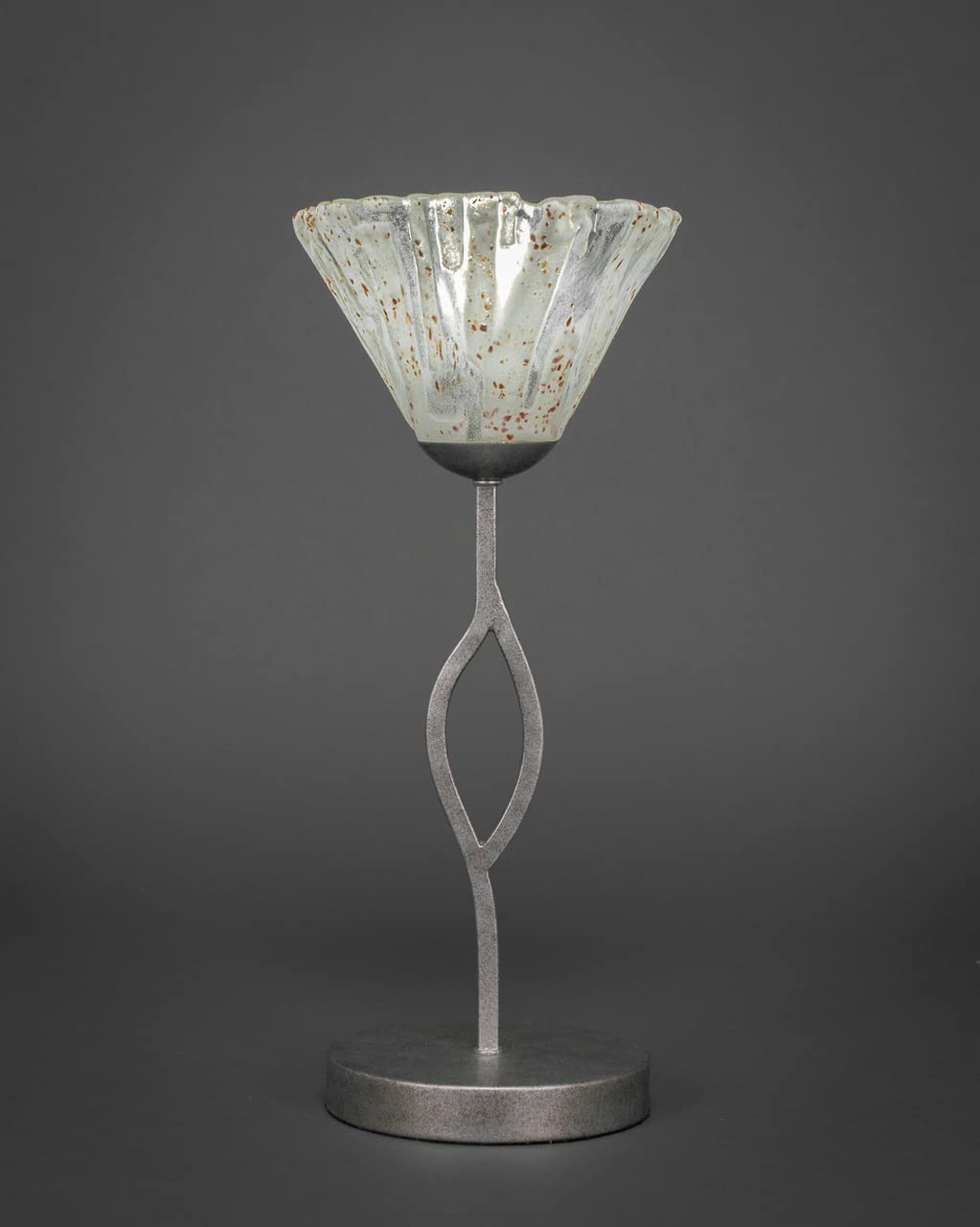 Toltec Lighting Revo 1 Light Table Lamp In Aged Silver (140-As-7195)