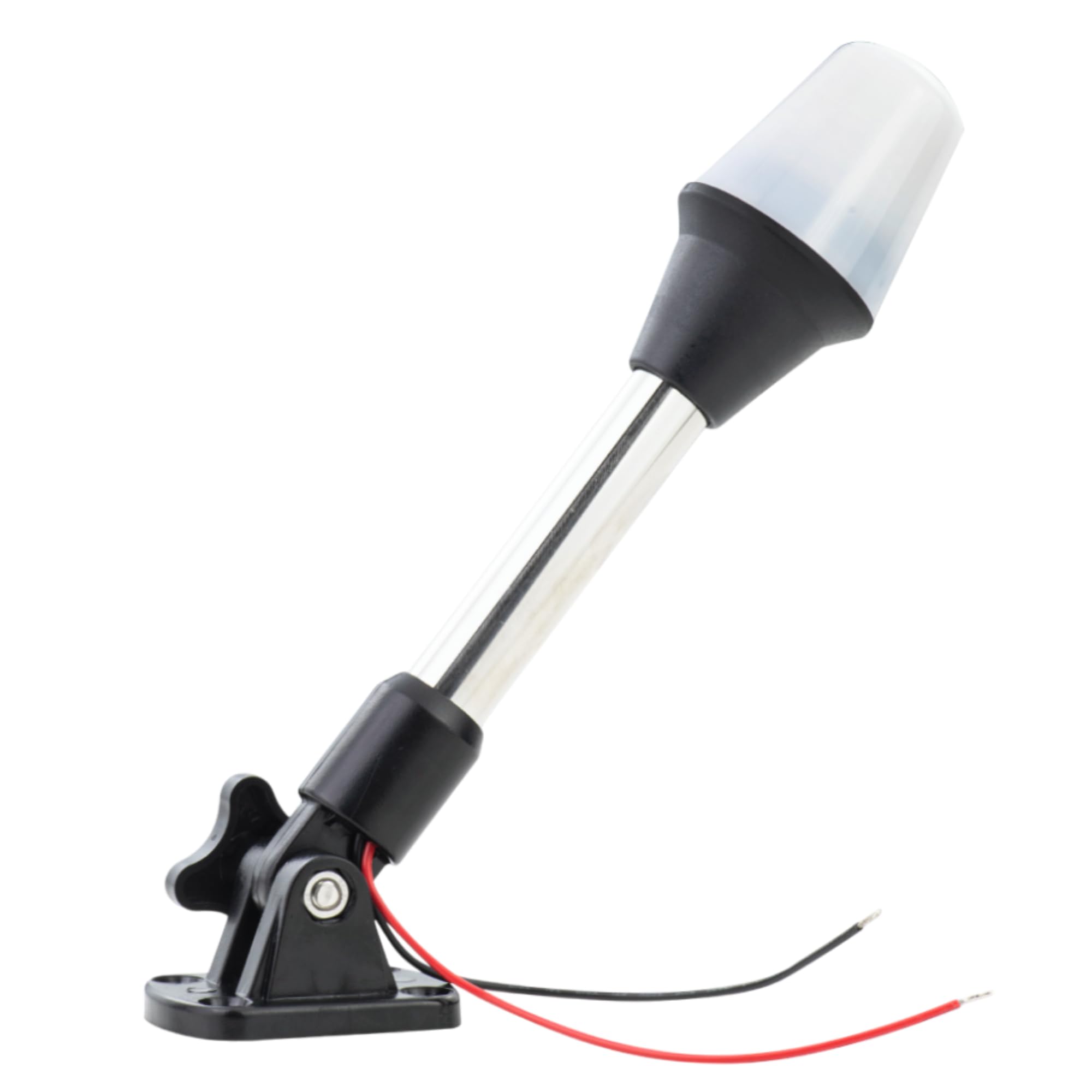 Pactrade Marine LED Stern Light - 9.5-Inch, Surface Mount, Fold-Down Base - Silver/Black - Model P01115LD
