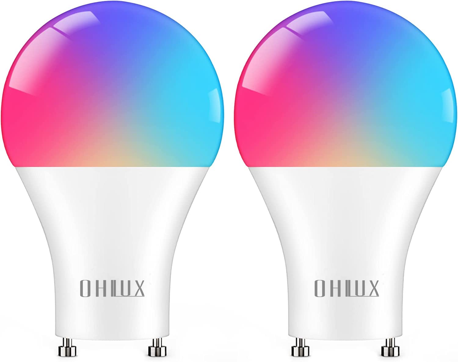 Ohlux Gu24 Smart Light Bulbs Compatible With Alexa, 10W 900Lm Super Bright Rgbcw Color Changing Led Bulb, 120V 100W Halogen Repl