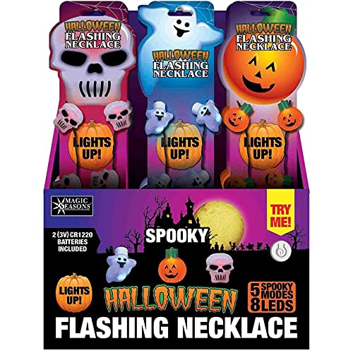 Shawshank Ledz Magic Seasons Prelit Spooky Flashing Bulb Necklace Accessory - Case Of: 2424