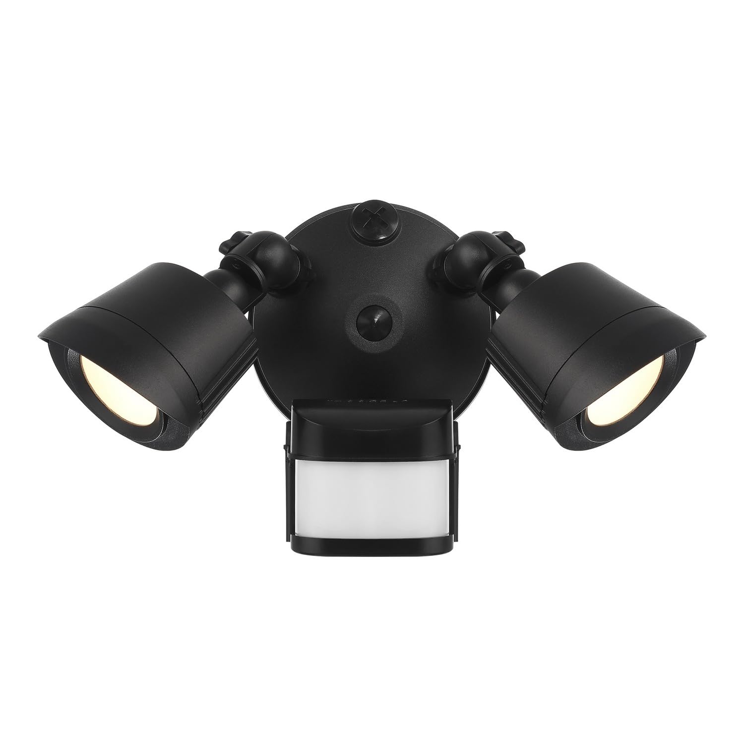 Savoy House 22-Watt Equivalent 1500 Lumen Black Motion Sensing Integrated LED Double Flood Light 4-FLOOD-MS-A2-3000K-BK