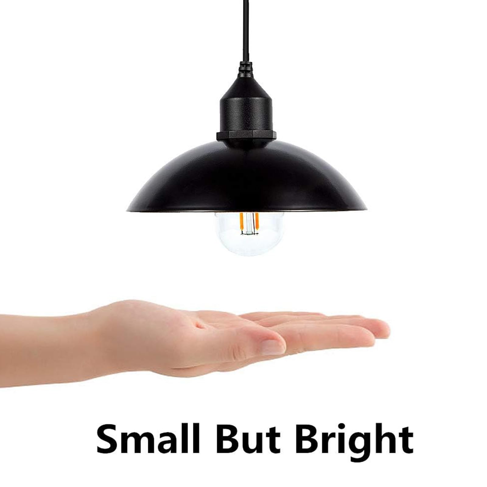 Solar Shed Light, Classical Bulb Lanterns with 9.8FT Cord Solar Chandelier Outdoor Dusk to Dawn Waterproof for Chicken Coop, Ind