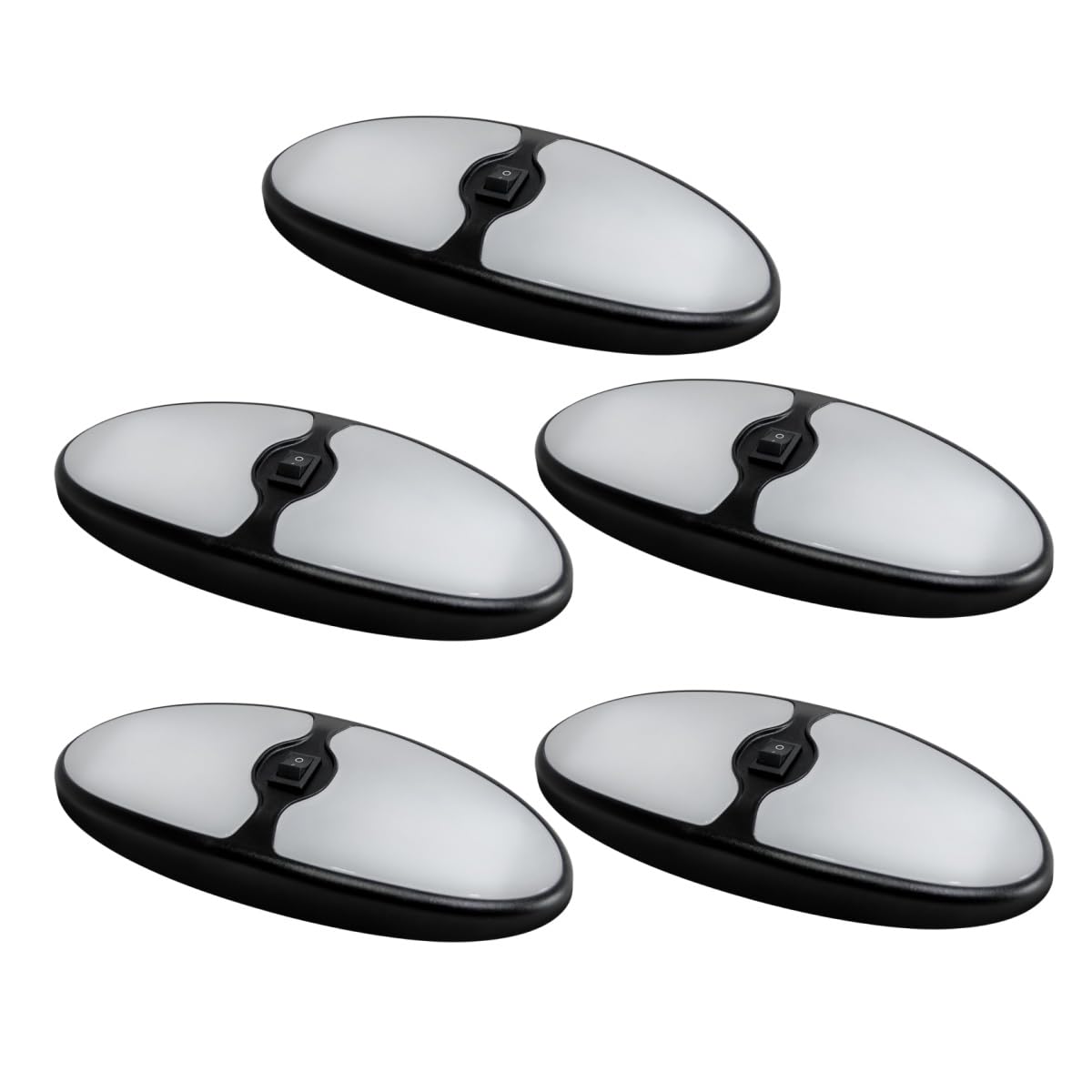 Dream Lighting Rv Interior Lighting Fixture 12V Led Ceiling Light With Switch 7.4W 3500K 9'', Pack Of 5