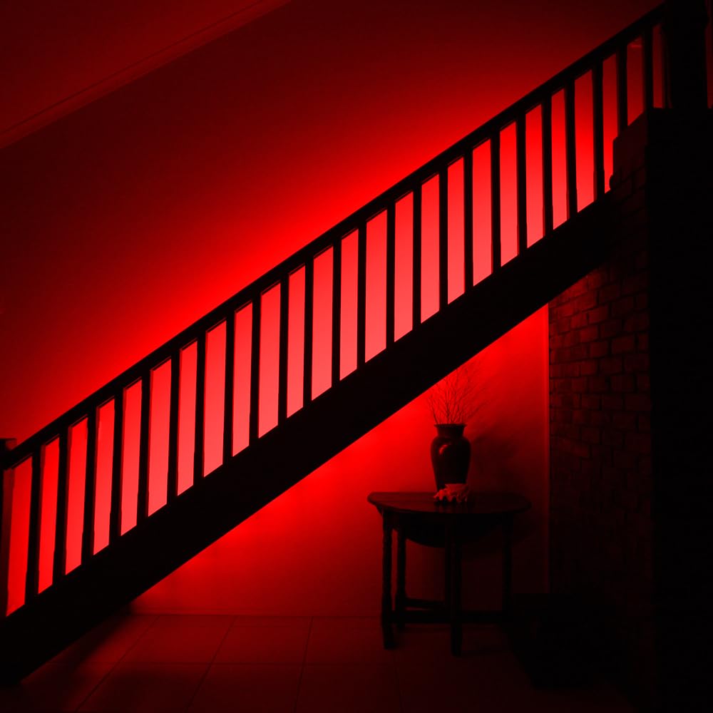 Hauty Red Led Strip Light, Non-Waterproof 16Ft/5M Smd5050 Total 300 Leds (60 Led/M) Dc12V Flexible Cuttable Led Tape Light (No 1