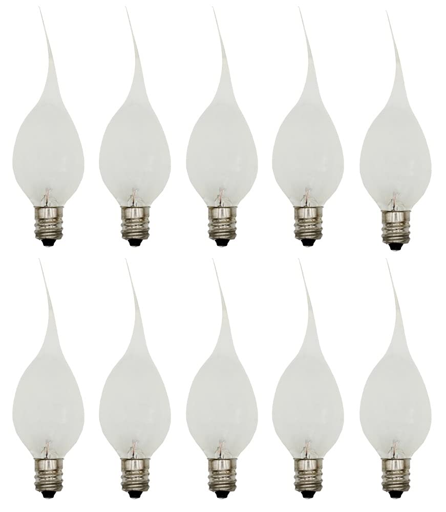Creative Hobbies® Electric Candle Lamp Bulbs, 7W Incandescent, Glass, White, 10 Count, Model 7275S, Individually Boxed