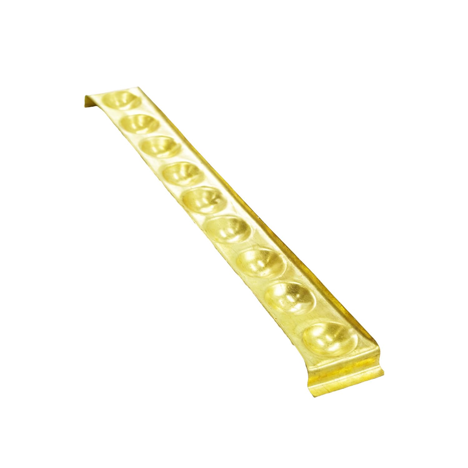 PujaNPujari Rectangle Design Long Brass Ghee Diya Holder for Pooja Room (Length : 42 CM)