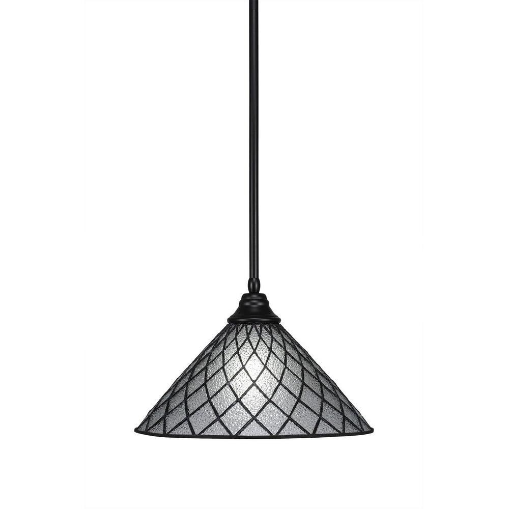 Toltec Lighting 1 Light Pendant In Matte Black (26-Mb-918)