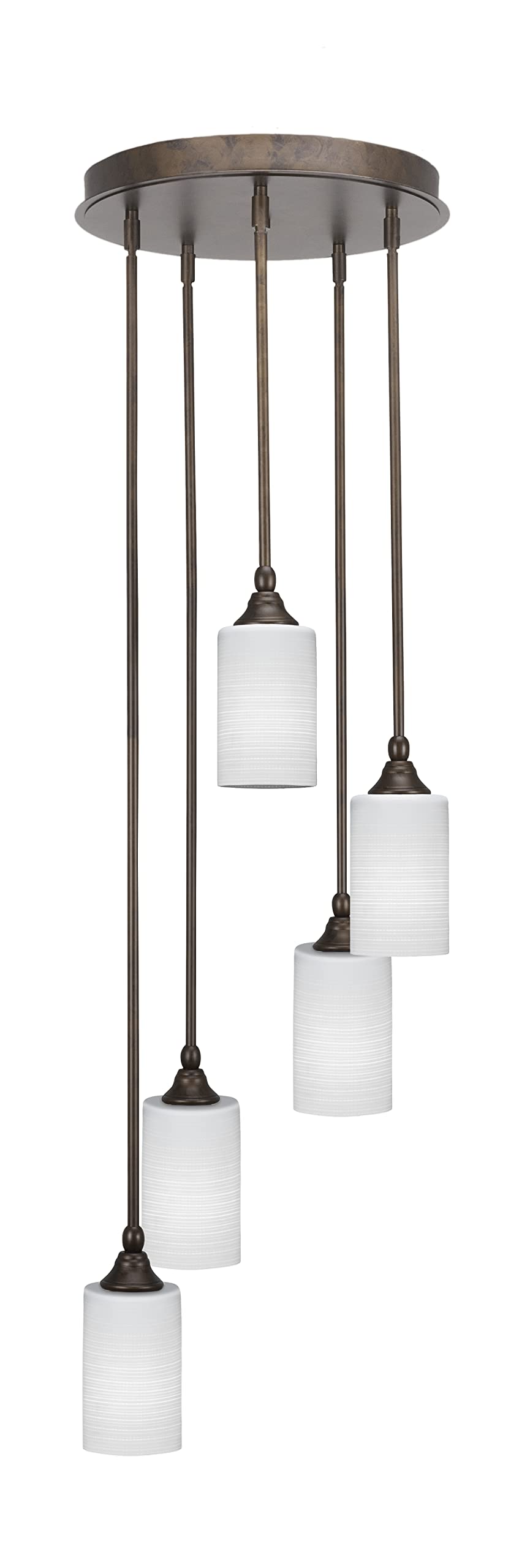 Empire 5 Light Cluster Pendalier in Bronze Finish (2145-BRZ-4061)
