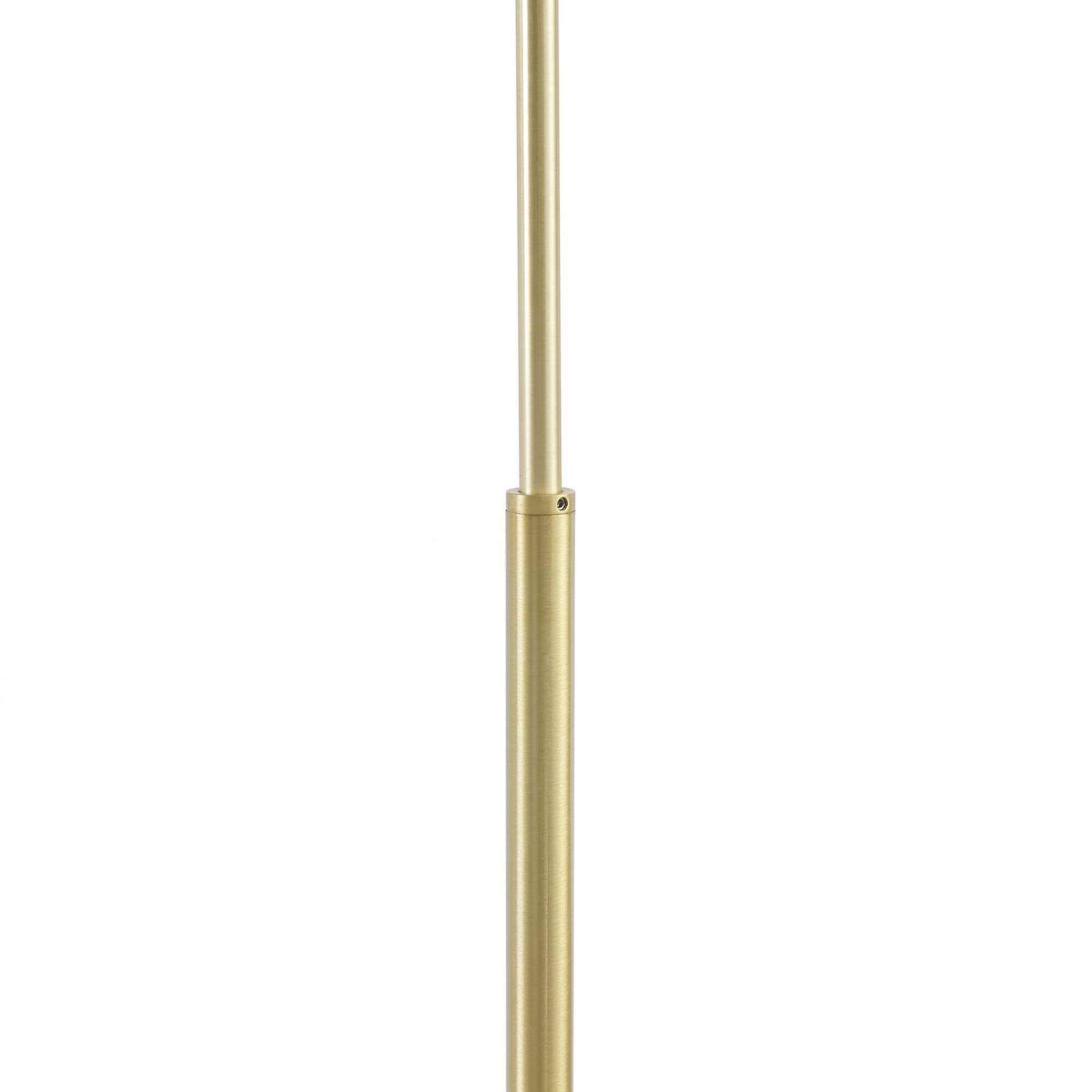Hampton Hill Auburn Floor Lamp, 11.8 Metal, Gold, Bell Glass Shade, Model Mp154-0200, Modern, Ideal For Living Room, Foyer, Office