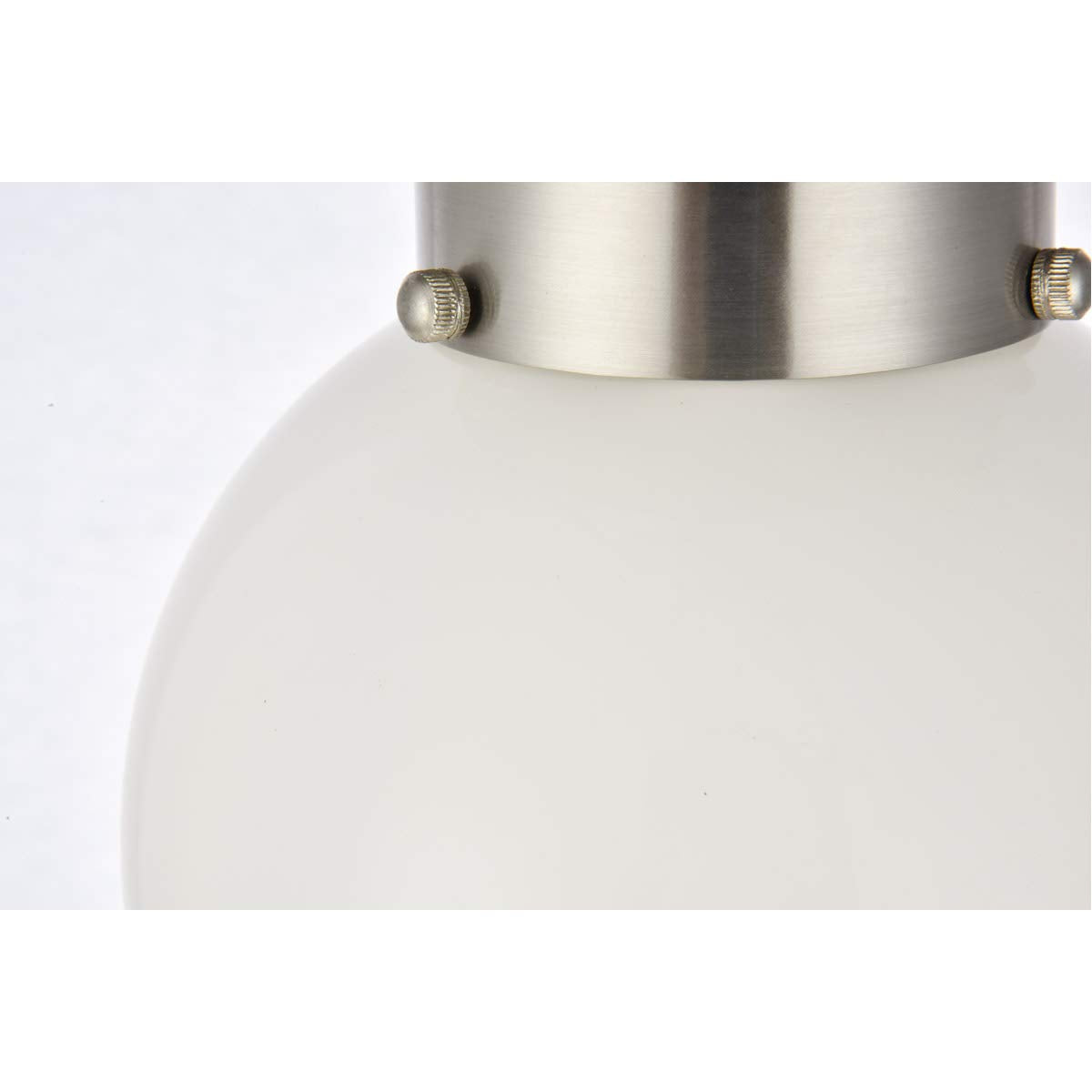 Elegant Lighting Gael 1 Light Flush Mount - 8&quot; Burnished Nickel, Metal & Frosted Glass