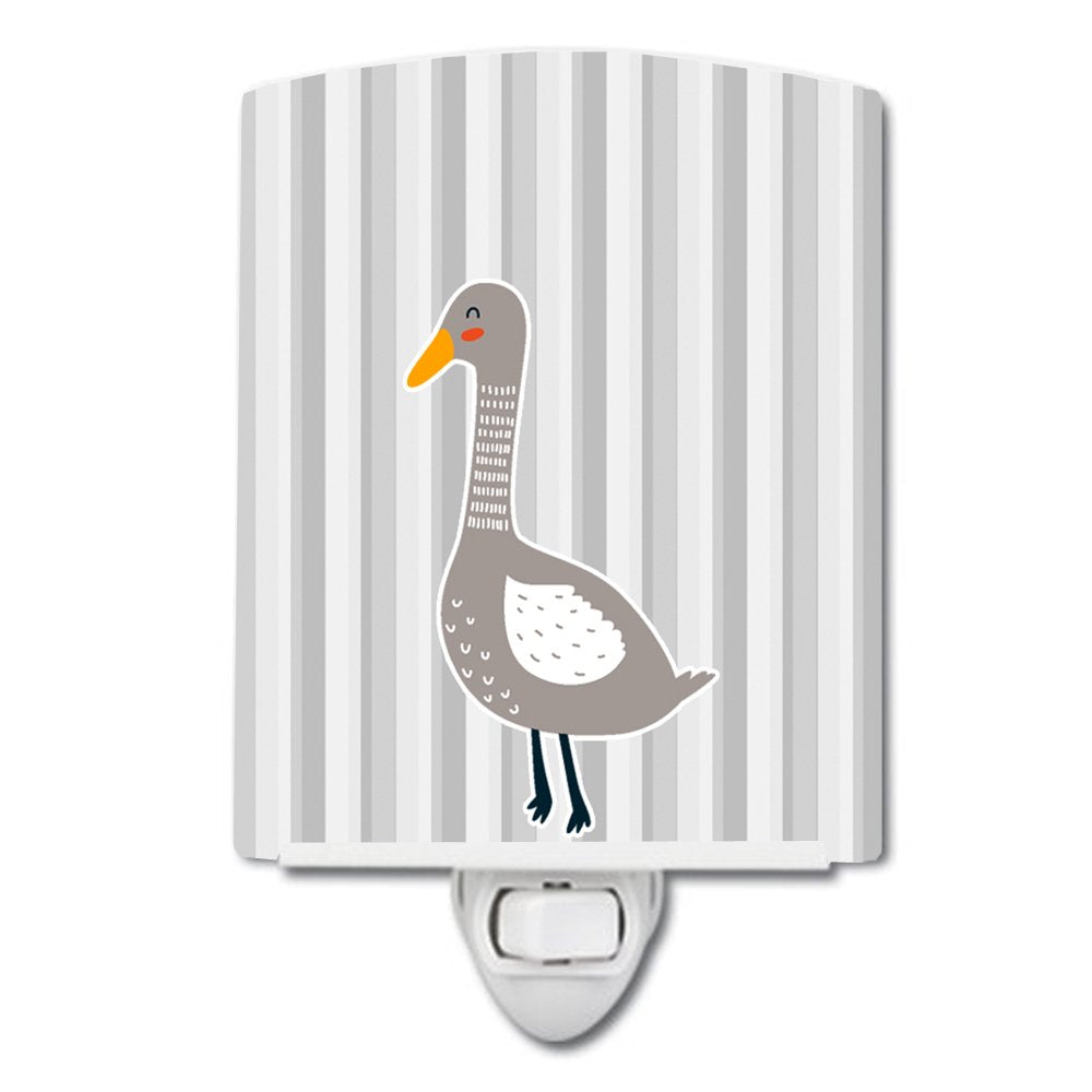 Carolines Treasures BB6749CNL Grey Goose Ceramic Night Light Compact, UL-Certified, Ideal for Bedroom, Bathroom, Nursery, Hallw